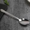 Creative Hammer Pattern Stainless Steel Cutlery Set: Dessert Spoon, Cake Fork, Steak Knife & Fork