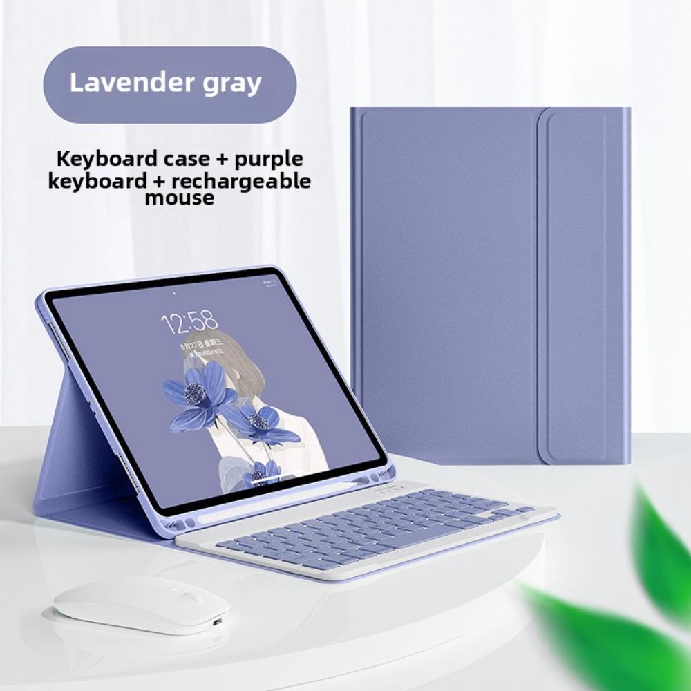 Bluetooth Keyboard Case for iPad 10 2024 Pro 11 Air 6 Premium Leather Cover with Wireless Typing