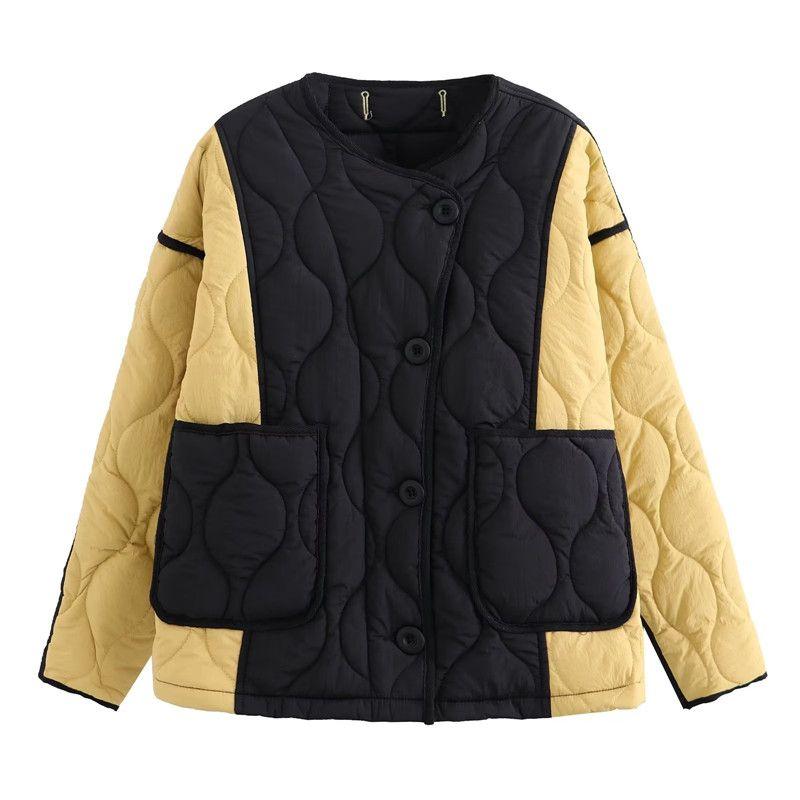 Western Style Autumn and Winter New Fashion Trendy Women clothes round Neck Long sleeve Cotton-padded jacket Jacket 2969254 400