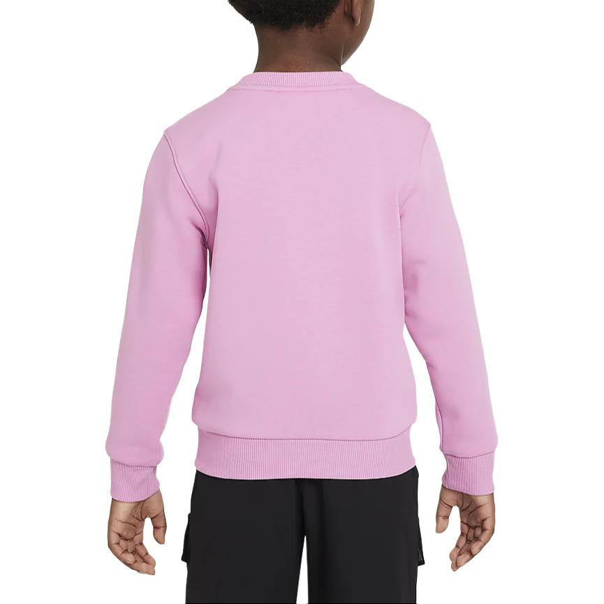 Nike Club Logo Fleece Crewneck Mystery Flamingo Red Kids tops IB2553-646