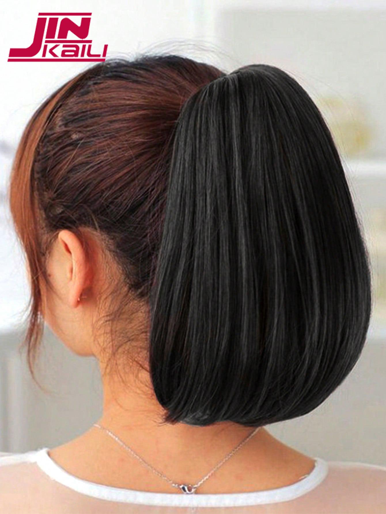 

Синтетический хвост с коротким захватом, подходит для повседневной носки женщин.