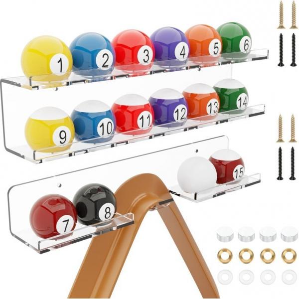 Acrylic Billiard Ball Holder for Wall Mounting, Professional, Stable, Quick Installation