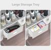 Double distributeur automatique de dentifrice avec porte-brosse à dents, grand organisateur de rangement avec 6 emplacements pour brosse à dents,