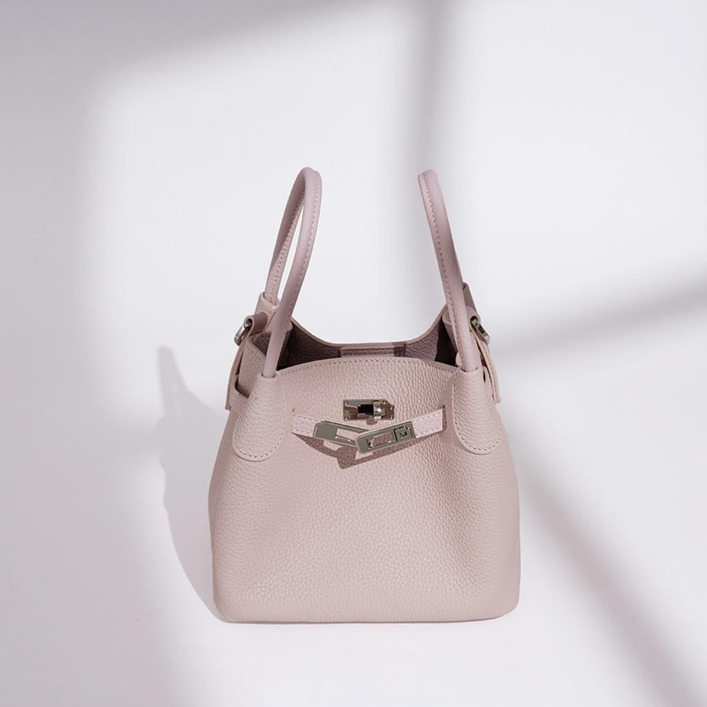 Vysoce kvalitní taška na zeleninu, nová kožená taška přes rameno typu messenger bucket bag, dámská jednobarevná lehká luxusní módní dámská kabelka