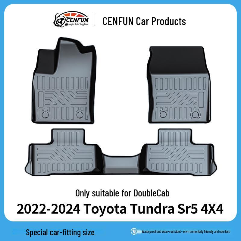 TPE All-Weather Odorless Floor Mats for 2022-2024 Toyota Tundra SR5 4x4