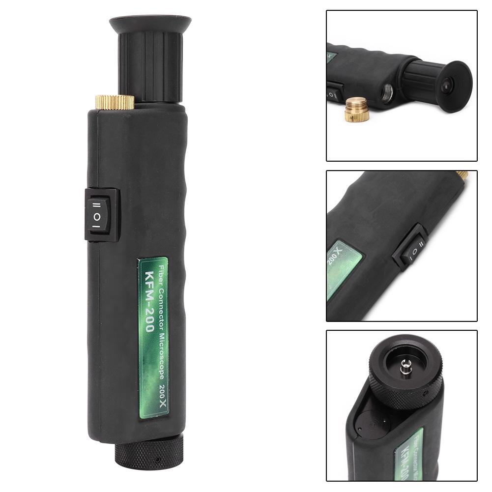 Handheld Optical Fiber Microscope Inspection Mini 200X 400x Magnification 2.5mm Adaptor
