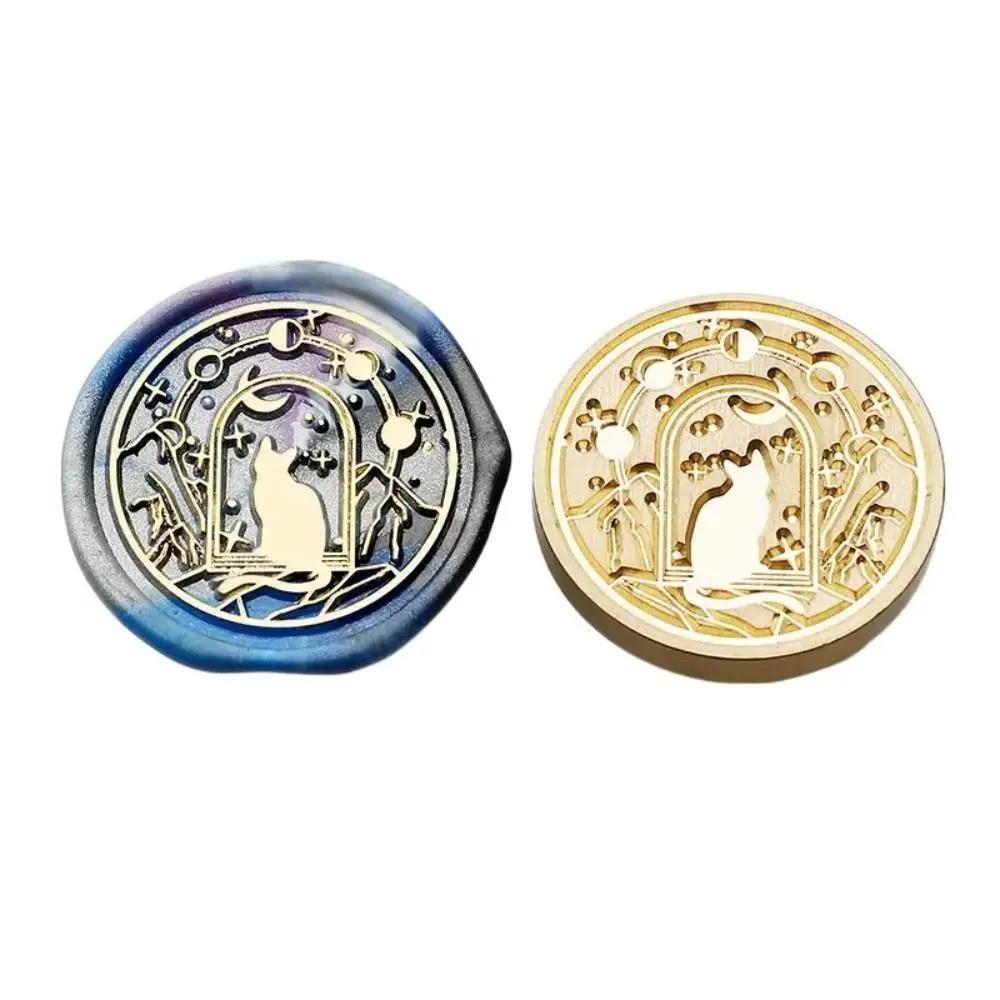 Butterfly Icon Wax Seal Stamp Replace Head Antique Metal Star Sky Pattern Sealing Wax Seals Head Retro Flowers