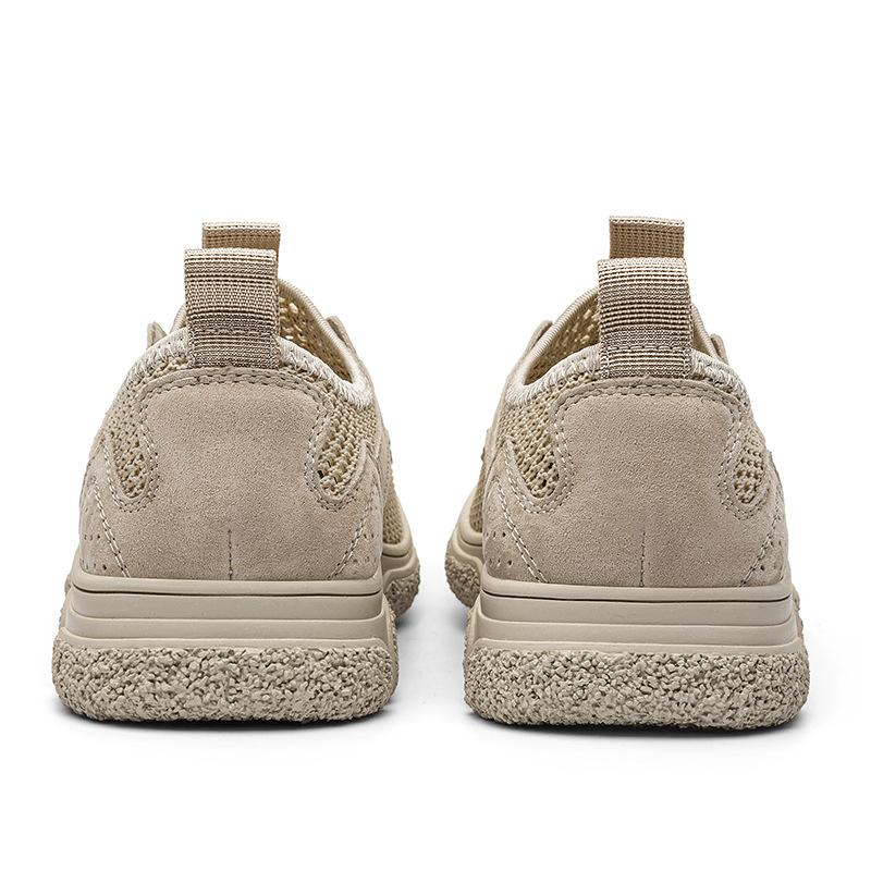 8185 Men'S Shoes Summer Outdoor Hiking Off-Road Sports Shoes Fly-Woven Shoes Low-Top Hollow Breathable Hole Mesh Running Shoes