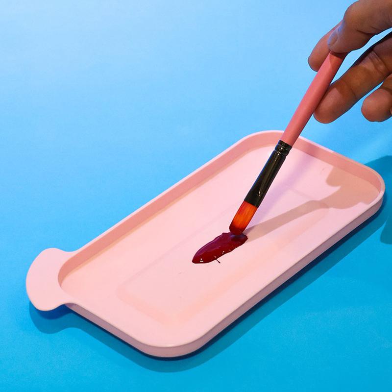 Bacinella per Pittura Multiuso con Portapennelli, Lavapennelli, Vaschette, Scatola Tavolozza - Tazza per Pulizia Artista per Pittura ad Acquerello Olio con Coperchio