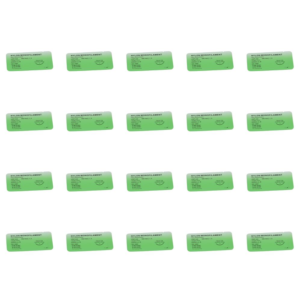 4/0 Medical Thread Suture Nylon Silk Veterinary Practice Suture Kit Non-injured for Medical Students Education