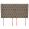 VidaXL Tête de lit avec oreilles Taupe 147x23x118-128 cm Tissu3118294