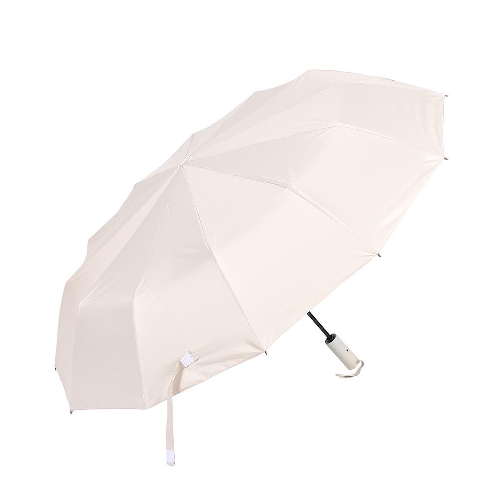 24-Rib Reinforced Automatic Folding Umbrella with UV Protection