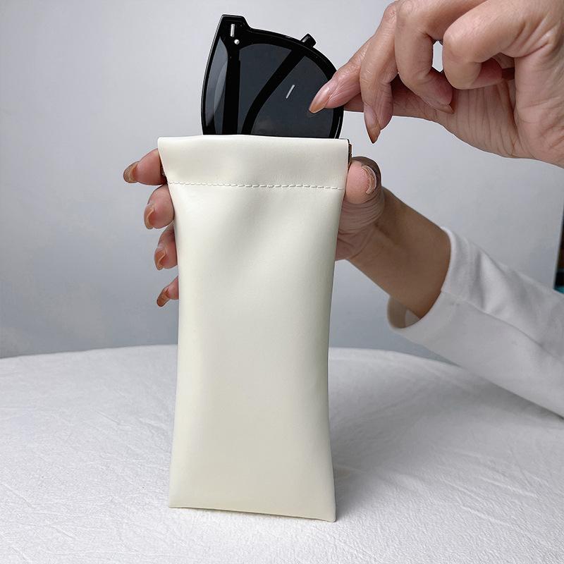 Automatic Closing Makeup Organizer Storage Bag Mini Lipstick Blush Portable Travel PU Leather Makeup Brush Tools Sunglasses Glasses Case Bag