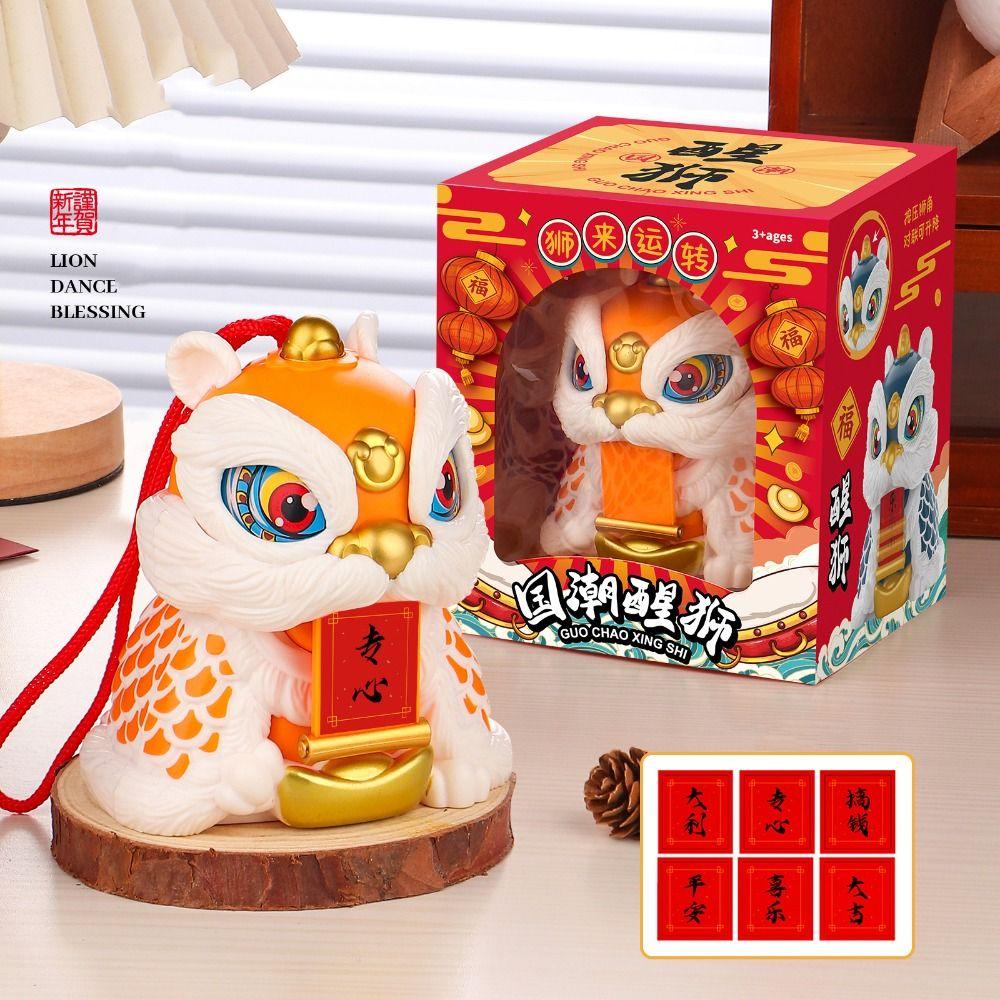 Attracting Wealth Lion Statue Figure Toys With Rope New Year Toys Kid Girl Boy