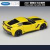 WELLY 1:24 Chevrolet Corvette Z06 2017 Alloy Car Diecasts & Toy Vehicles Car Model Miniature Scale Model Car Toy For Children
