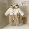 Baby Fleece Onesie: Autumn/Winter Double-Sided Flannel Romper