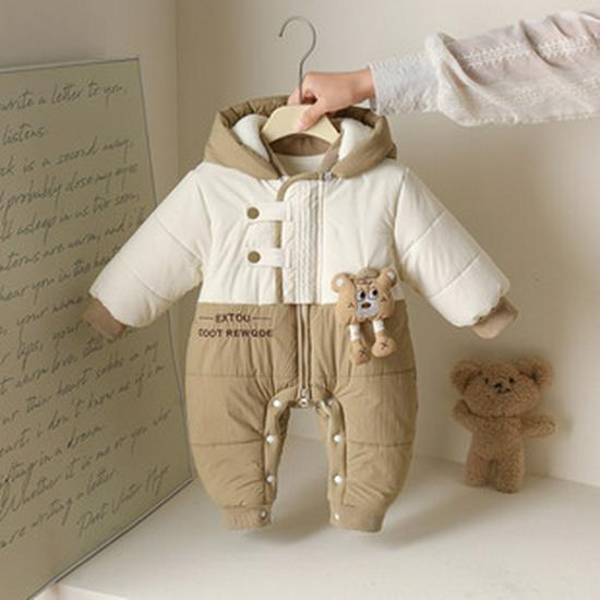 Baby Fleece Onesie: Autumn/Winter Double-Sided Flannel Romper