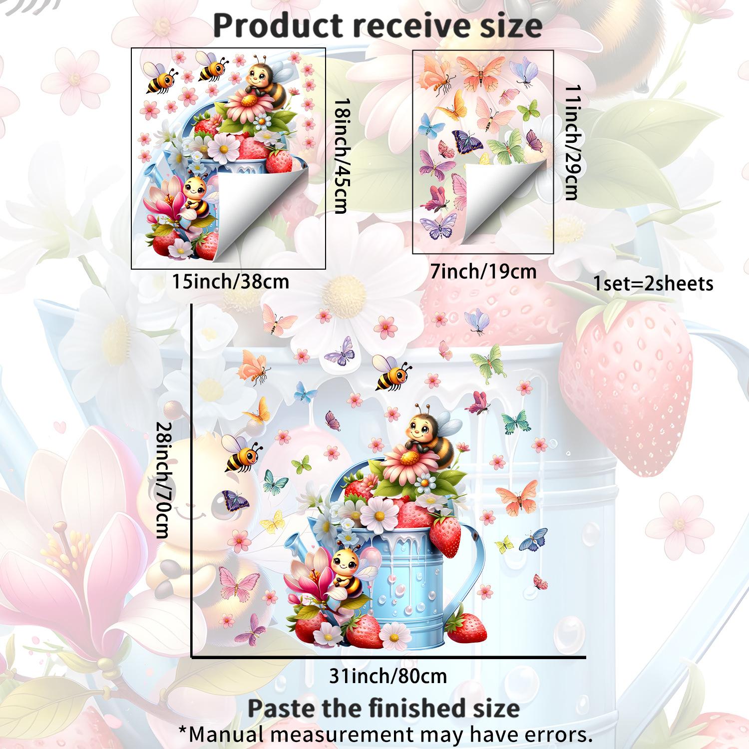 

Spring Garden Theme Window Stickers Are Suitable for Use in Bedrooms, Living Rooms and Balconies and Can Be Reused. JDT-A514