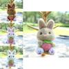 Plush Bunny Keychain With Strawberry Design For Girls Gift And Bag Decoration