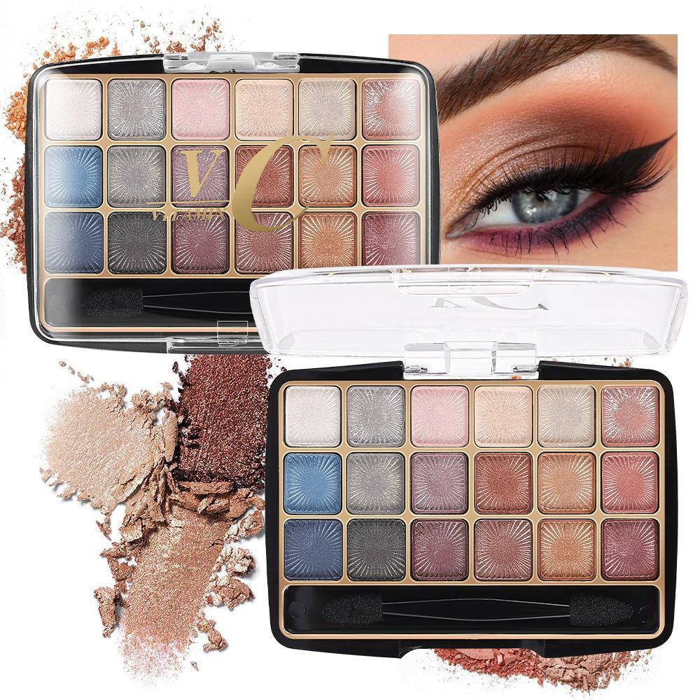 1 Peça Paleta de Sombras para Olhos com 18 Cores Paleta de Maquiagem com Sombras Peroladas Conjunto de Ferramentas de Beleza com Brilho