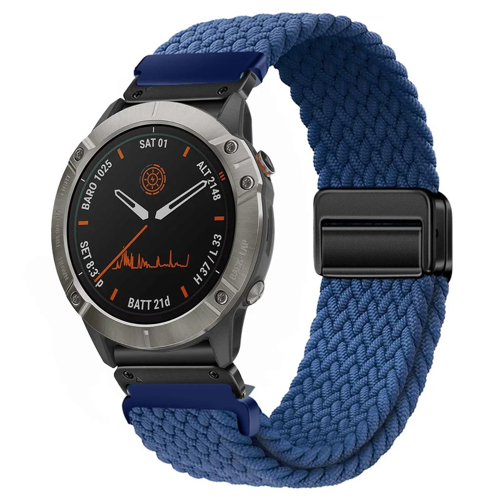 22 26mm Elastic Quick Fit Nylon Strap Enduro2 Wristband For Garmin Fenix5 5XPlus 6 6XPro 7 7XPro 8 Bracelet Tactix7Pro WatchBand