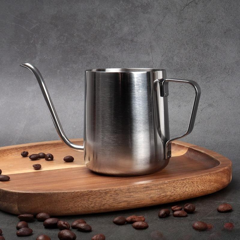 Hanging ear coffee hand brewing pot Stainless steel 350ml household hand brewing thin mouth long mouth coffee pot