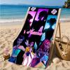 Custom Name KPop Cartoon Beach Towel Microfiber Beach Towel, Lightweight and Quick-Dry, for Summer Travel, Swimming Pool Gift