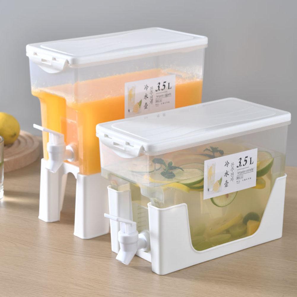 3.5L Juice Jug With Tap Beverage Dispenser with Spigot Drinkware Bottle Container Juice Containers for Parties Stand & Daily Use