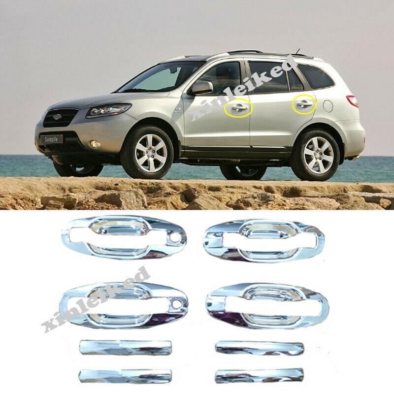 

Подходит для Hyundai Santa Fe 2006-2009 Хромированная накладка на ручку двери (с функцией Smart Key) + Накладка на нишу ручки двери