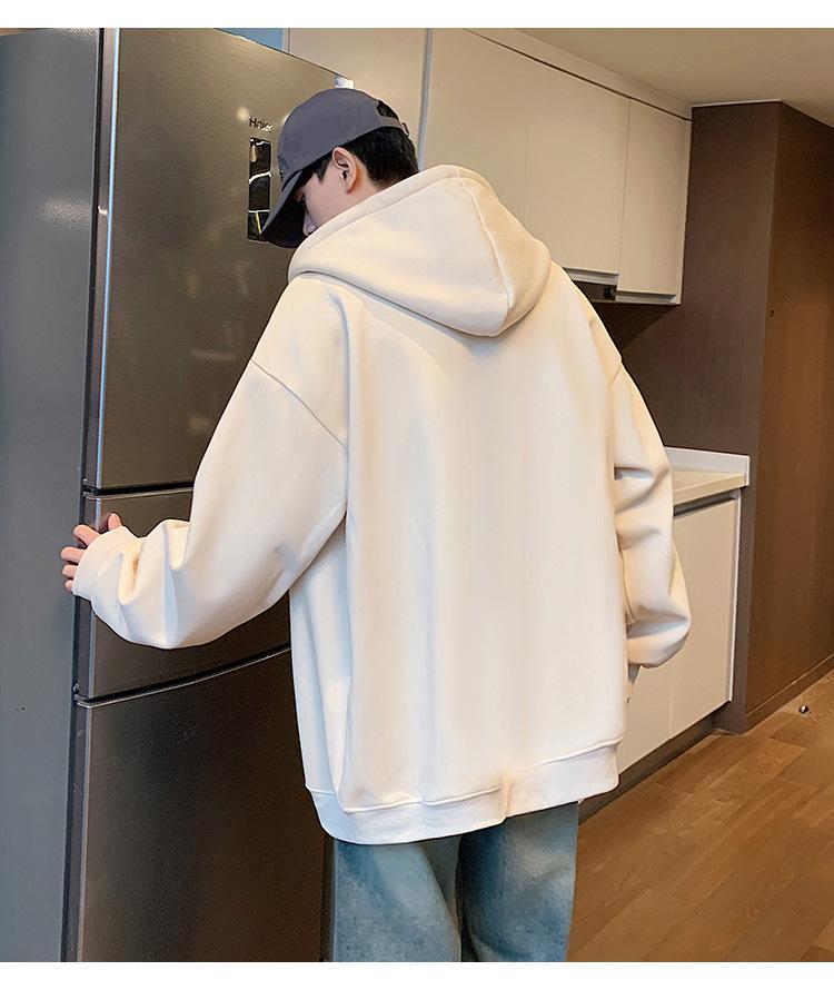 Men's Loose Fit Hooded Cardigan - Trendy American Style, Autumn/Winter 2025 Collection