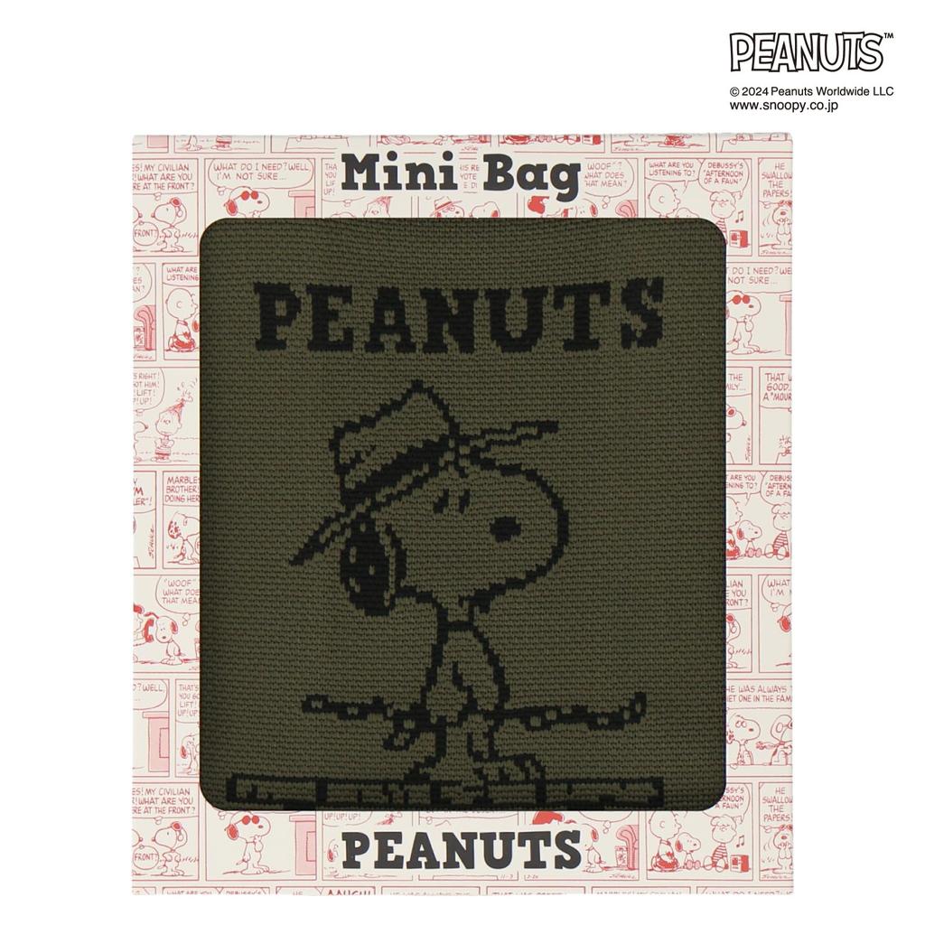 Mini Bag SNOOPY Knit Mini Bag 27701531 27701531C Khaki [Peanuts] Women's [C]