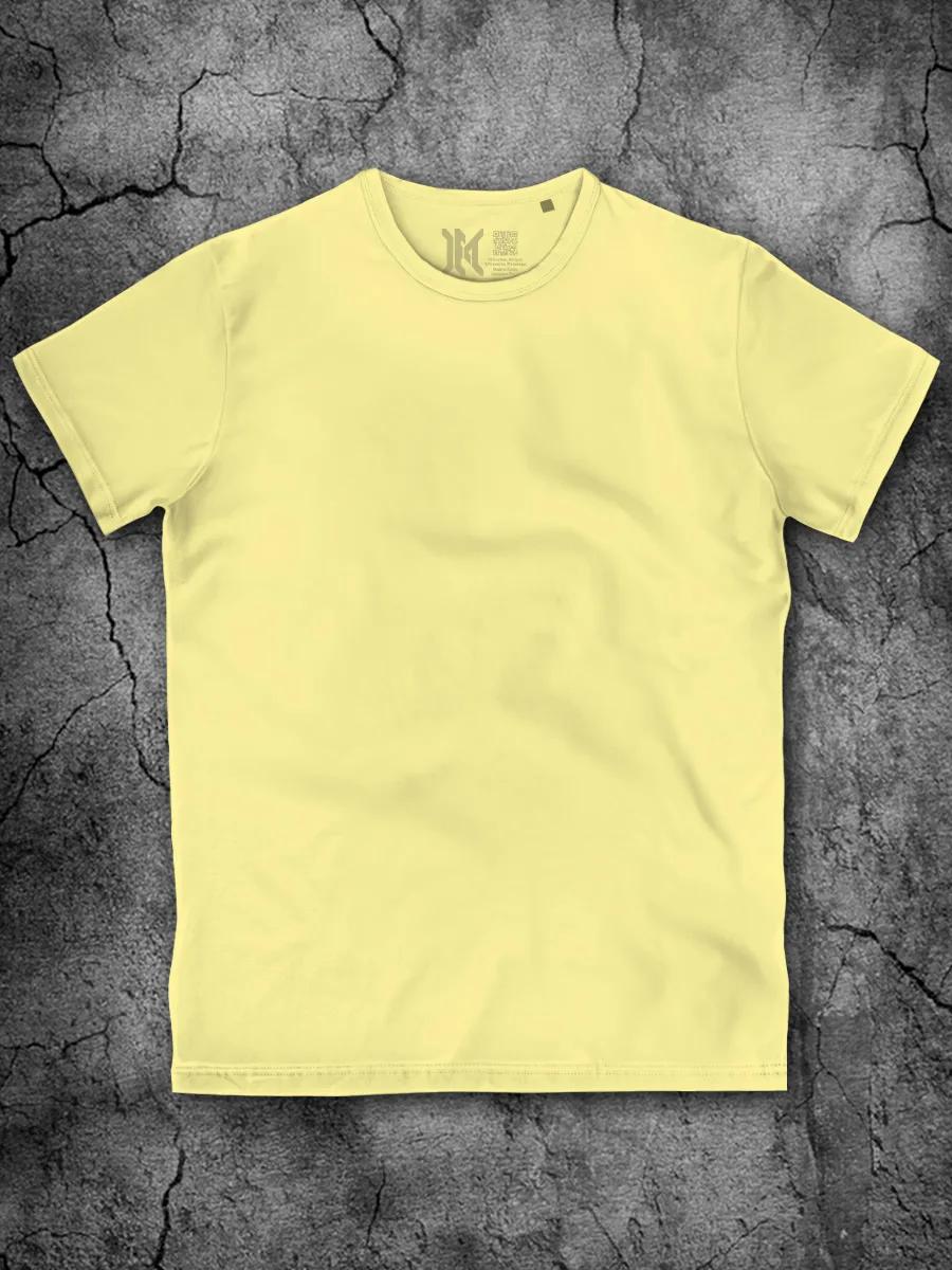 Men s Yellow Plain T-shirt for Men Cotton 3XL