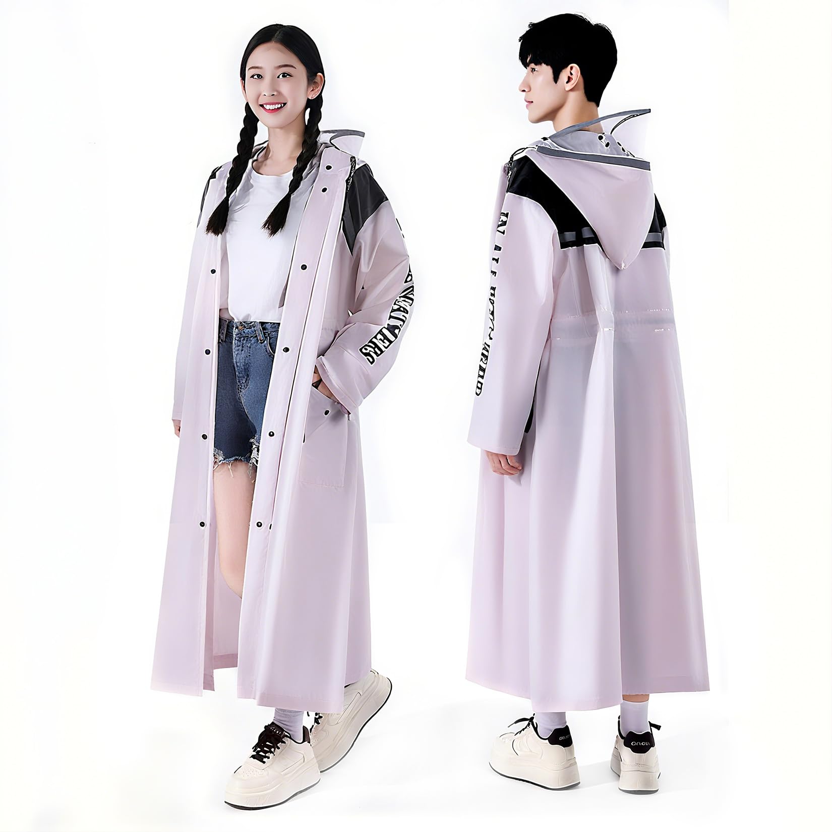 

Дождевик для женщин и рюкзак светоотражающий и дожде-ветрозащитный и для поездок на работу или дождливого сезона поставляется с сумкой для хранения [Bebomne] велосипедный,