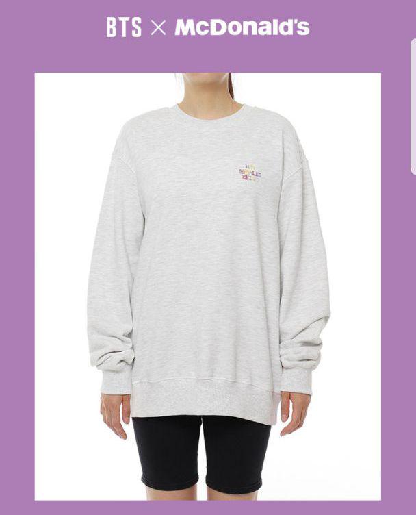 [USED] BTS McDonald's Collaboration Crew Neck Sweatshirt, Size XL
