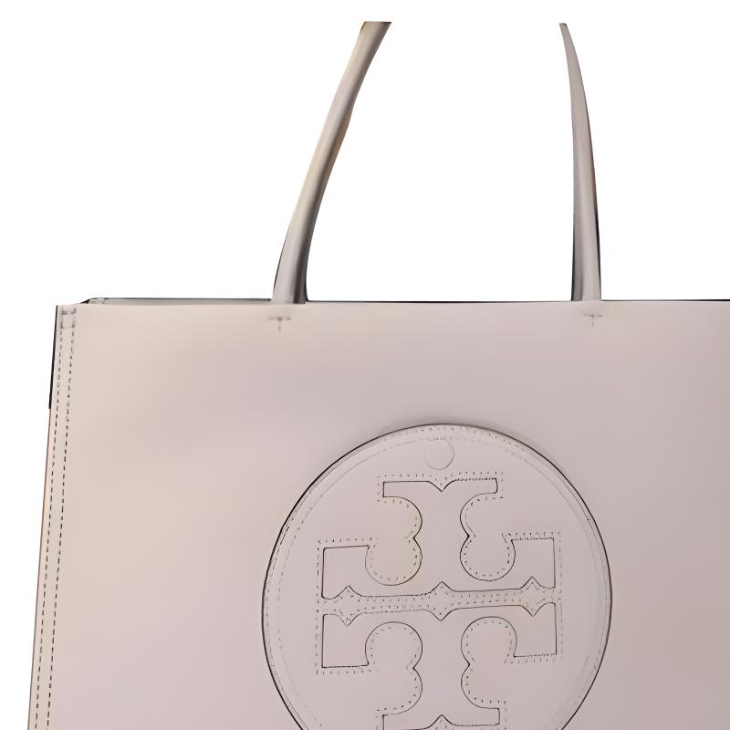 Tory Burch Ella Classic Embossed Logo Leather Tote Bag Shopping Bag Shoulder Handbag Small Women Tote Heather-Purple 145612-504