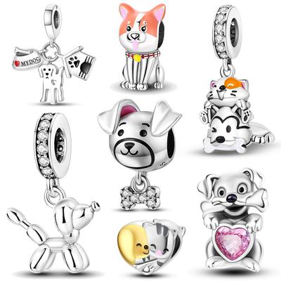 Cute Dog Beads Copper Colors For Charms Copper Colors Original Bracelet For Jewelry Making