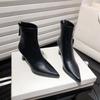 Autumn Winter High Heel Woman Ankle Boots Shoes Fashion Pointed Toe Shoes Ladies Modern Short Botas Para Mujer