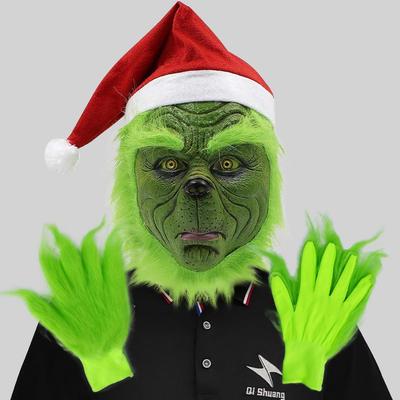 Set Maschera e Guanti di Grinch per Spettacoli di Natale