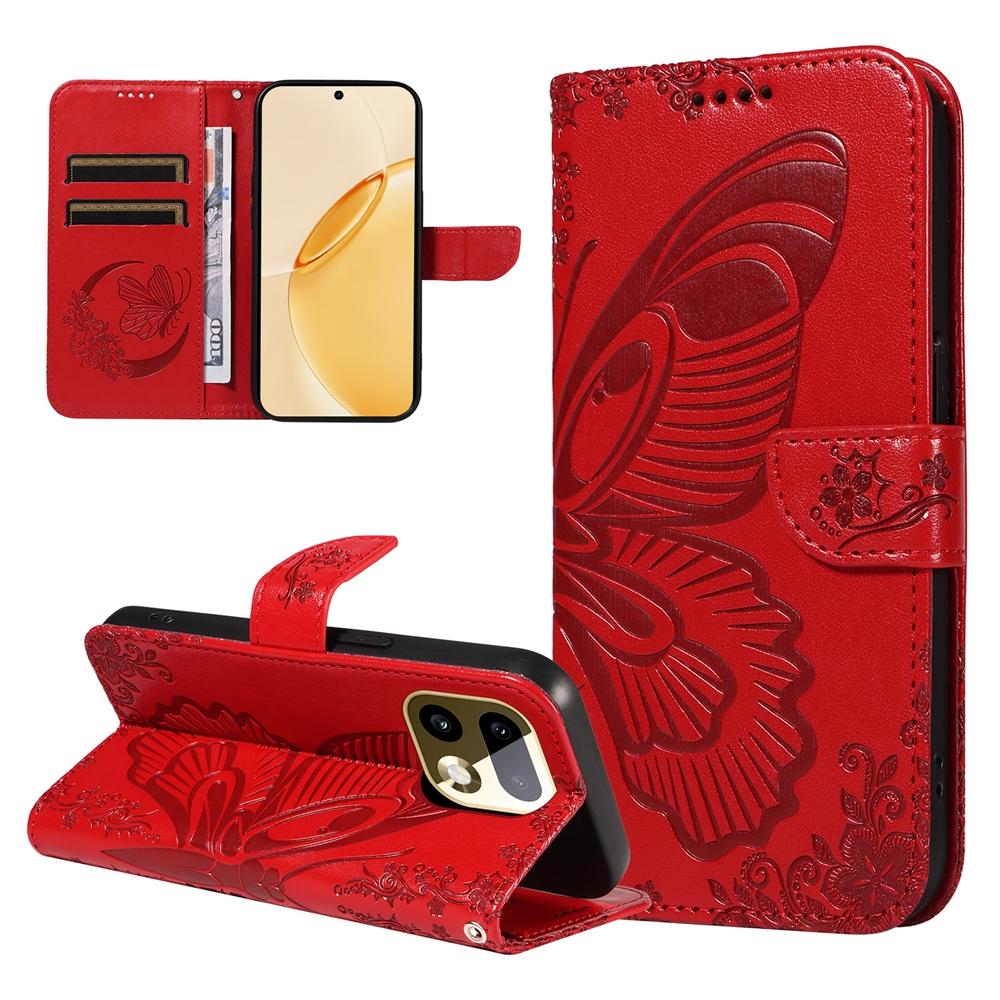 Magnetic Leather Wallet Flip Case for OPPO Realme 16 15 15T 14 14T 14X Pro Plus 5G Phone Cover WIth Stand 3D Embossed Butterfly
