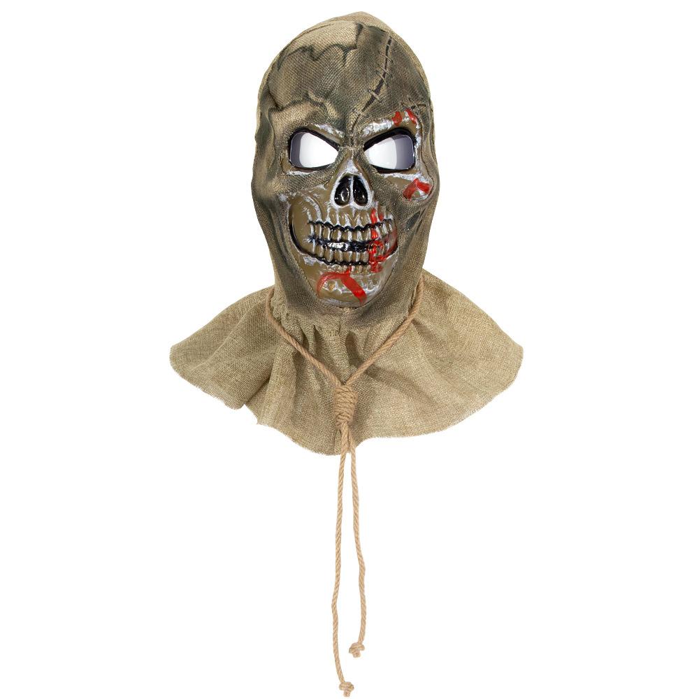 

Horror Scarecrow Skull Demon Mask Cosplay Bloody Burlap Skeleton Helmet Halloween Dress Up Carnival Party Costume Props