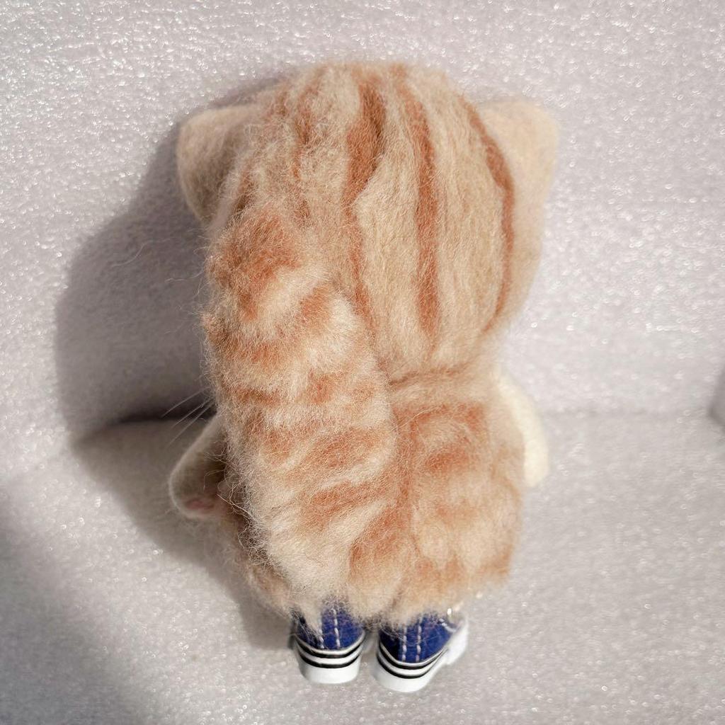 [USED] Chata Artist Plush Toy Cat Wool Felt Teddy Bear Handmade