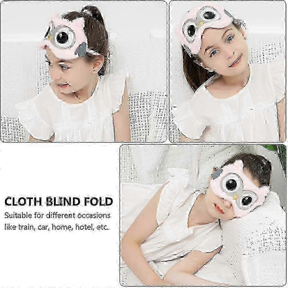 2025 Cute Novelty Cartoon Animal Owl Sleeping Plush Eye Cover for Night Sleep