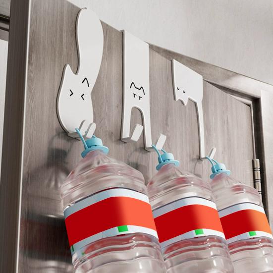 Behind The Door Hook No Drill Hooks Easy Hanging Waterproof Hook for Bathroom Kitchen Bedroom Balcony