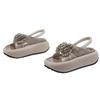 2025 new thick-soled heightening non-slip slippers, wearing bow-tie cool slippers, versatile casual slippers