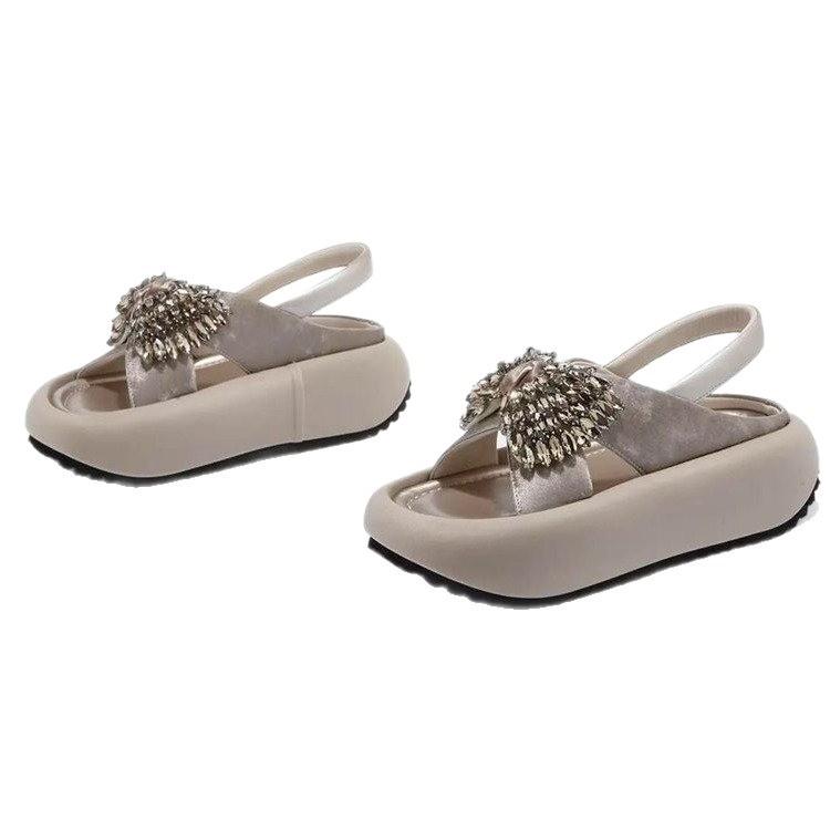 2025 new thick-soled heightening non-slip slippers, wearing bow-tie cool slippers, versatile casual slippers