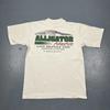Vintage 90s Alligator Adventures T-shirt Wit XL Single Stitch Dubbelzijdig VTG
