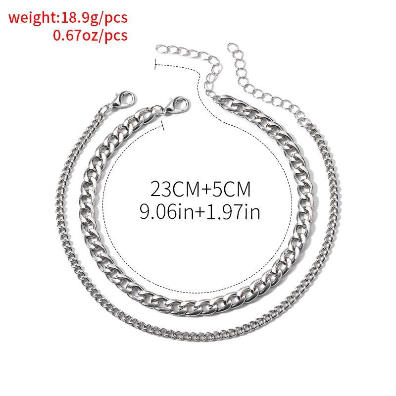 Alloy Anklet Jewelry Exaggerated Personality Niche Design Wind Multi-layer Snake Bone Anklet Women