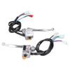 2pcs 22mm Motorcycle Drum Brake Handlebar Switch Left Right Aluminum Alloy Silver Replacement for JH70 JH90