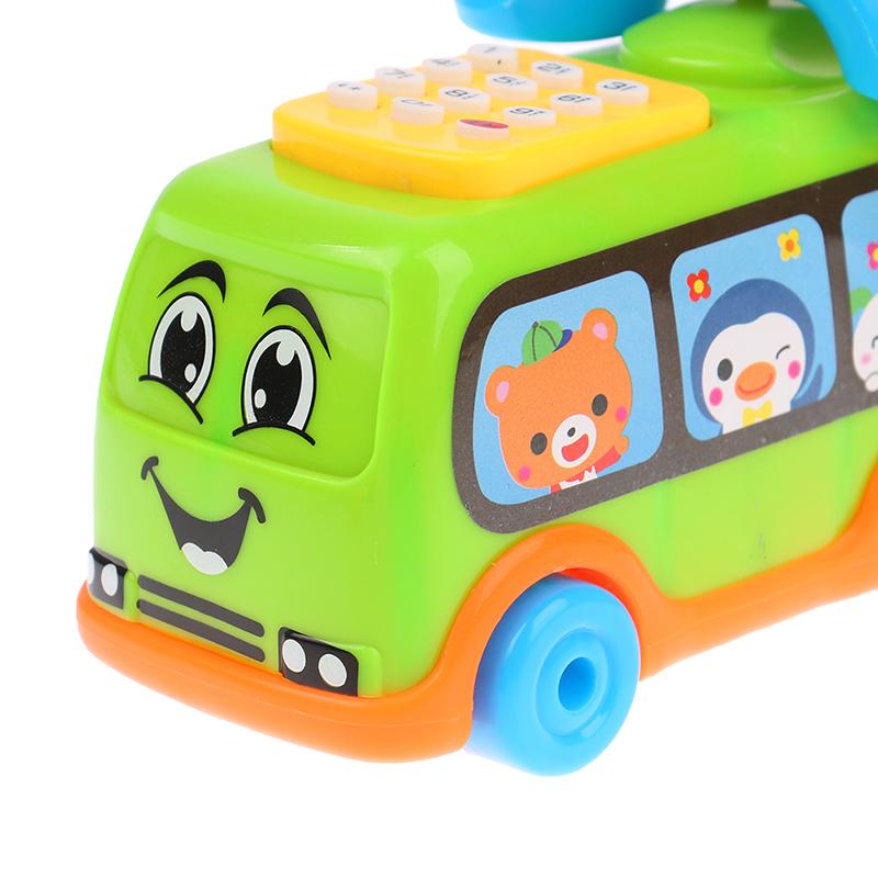 Baby Toys Music Cartoon Bus Phone Educational Developmental Kids Toy Gift Children Early Learning Exercise Baby Kids Game