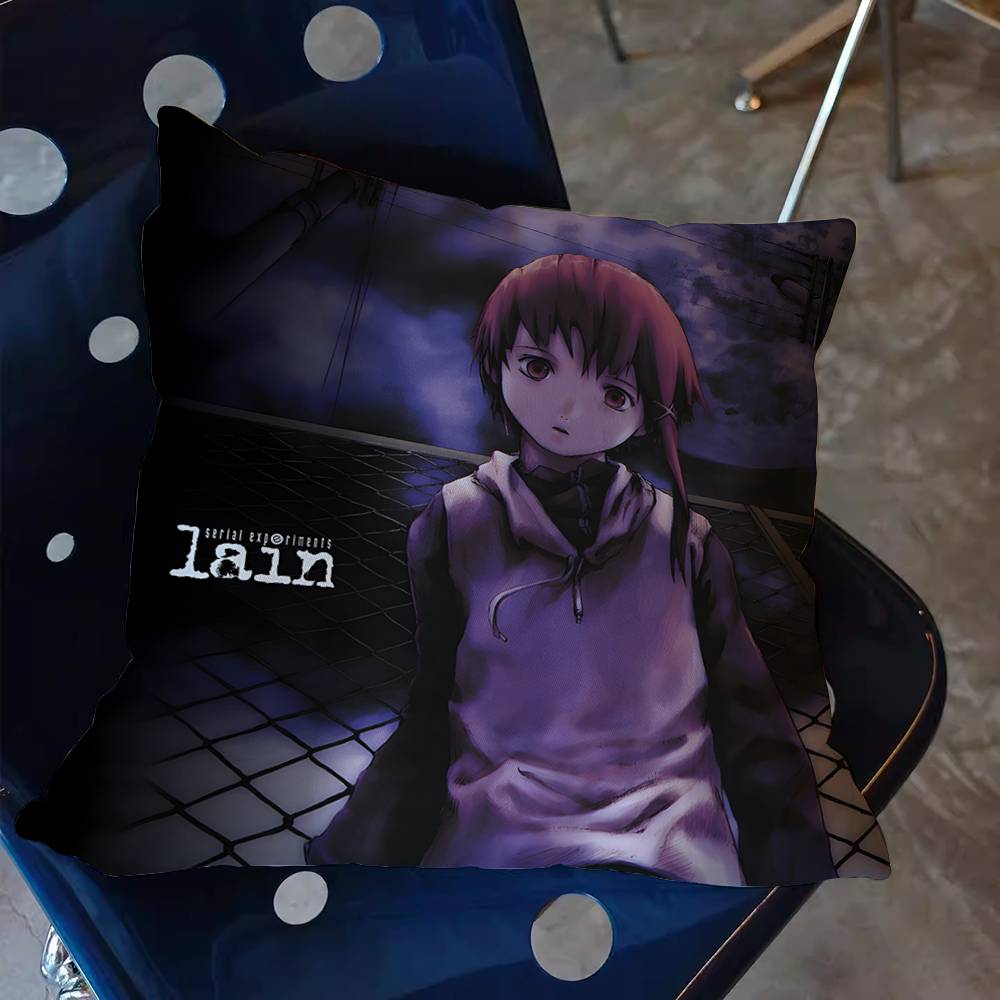 Anime Serial EExperiments Lain Pillow Cushion Cover Pillowcase Living Room Sofa Home Decor Customized